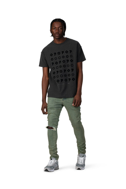 PURPLE BRAND P MONOGRAN FLOCKING S/S TEE Mens Apparel - MENS